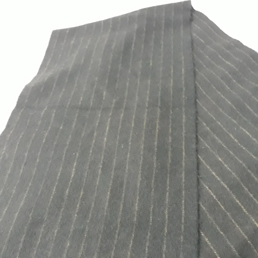 Pronto Uomo 100% Pure New Wool Black Pinstripe Scarf 64